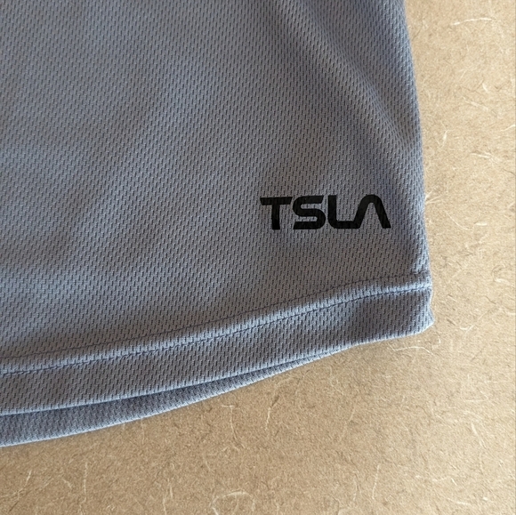 TSLA Gray Spellout Racerback Tank Top Size M EUC - Picture 3 of 6